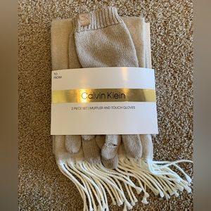 Calvin Klein scarf and glove set, stocking stuffer
